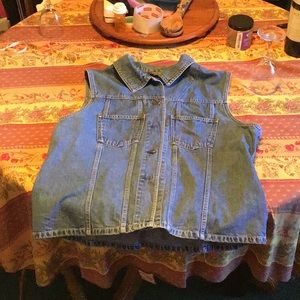 Eddie Bauer Blue Denim Vest